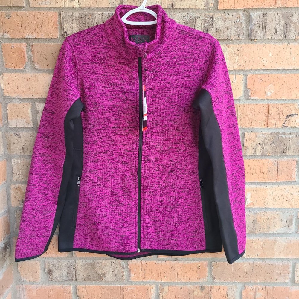 Marc New York Andrew Marc Women's Full Zip Sweater Jacket Plum Size M
